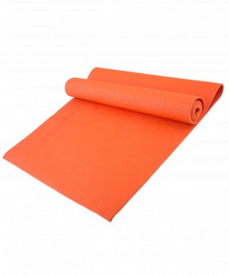 Коврик для йоги FM-101 PVC 173x61x0,3 см, оранжевый (78630)