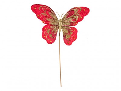 Изделие декоративное "бабочка красная" высота=27 см.без упаковки Polite Crafts&gifts (161-125) 