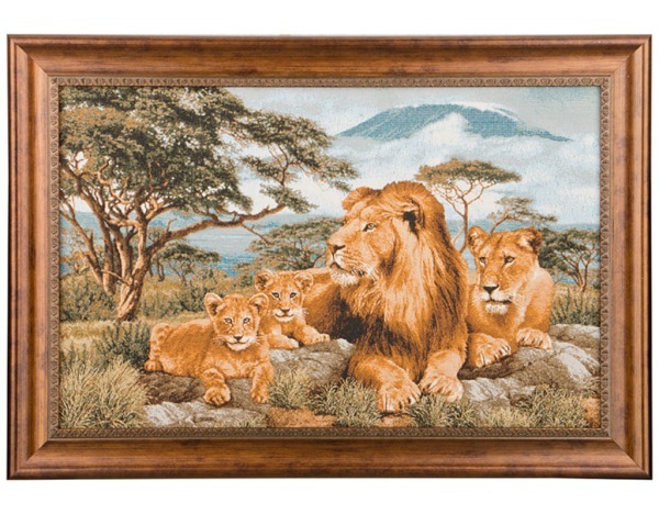 Гобеленовая картина "африканские львы" 62*42 см. (404-025-30) 