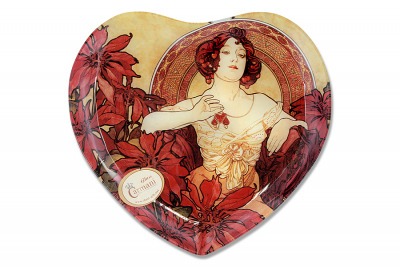 Тарелка в форме сердца Рубин (А. Муха) - CAR198-2703-AL Carmani