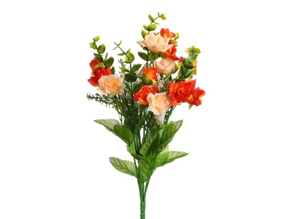 Цветок искусственный "чайная роза"  высота=31 см. Huajing Plastic (23-318)