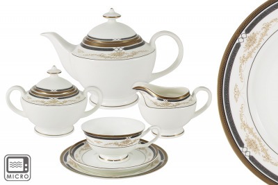 Чайный сервиз Петергоф 21 предмет на 6 персон - E5-16-41_21-AL Emerald