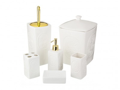Набор для ванной комнаты 6 пр.:дозатор для мыла, подставка для мыла, подставка для зубных щеток , ст Porcelain Manufacturing (437-044) 