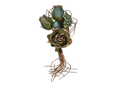 Цветок искусственный "роза" длина=23 см. на клипсе Huajing Plastic (241-1805) 