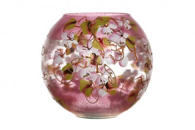 Ваза декоративная "сакура розовая" высота =22 см. (135-2582) 