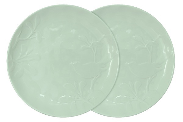 Набор из 2-х тарелок обеденных Птицы (зеленая) - SL-SP15072gr-AL SantaFe