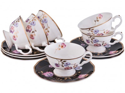 Чайный набор на 6 персон 12 пр. 200 мл Porcelain Manufacturing (264-806) 