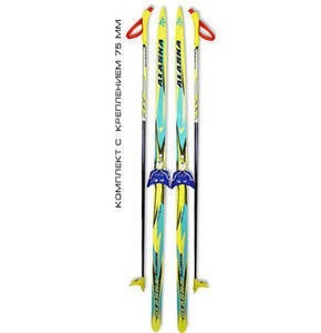 Беговые лыжи STC (лыжи, крепления 75мм, палки) 195 см (7132)
