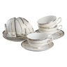 Чайный набор на 6 персон 12 пр. 220 мл. Porcelain Manufacturing (133-115) 