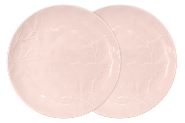 Набор из 2-х тарелок обеденных Птицы (розовая) - SL-SP15072p-AL SantaFe