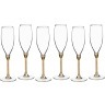Набор бокалов для шампанского из 6 шт. 250 мл. высота=25 см. CLARET (661-039)