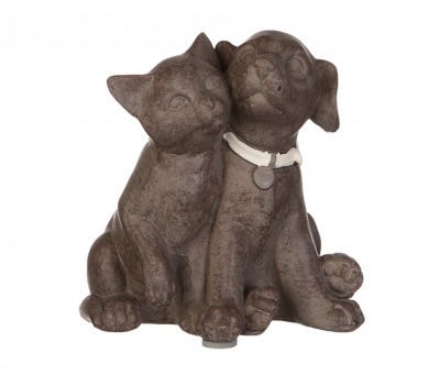 Фигурка "кошка с собакой" высота=9 см.без упаковки Chaozhou Fountains&statues (599-116) 