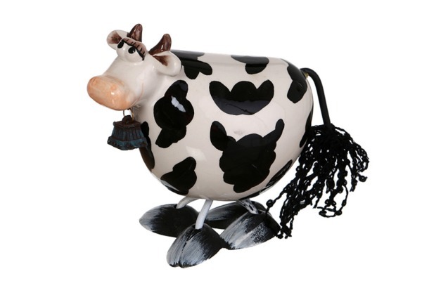 Статуэтка с качающейся головой "черно-белая корова" 16,5*1,2*13,3 см Hebei Grinding (125-080) 