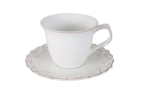 Чашка с блюдцем Винтаж (белый) IMARI ( IMA0315E-DH157AL )