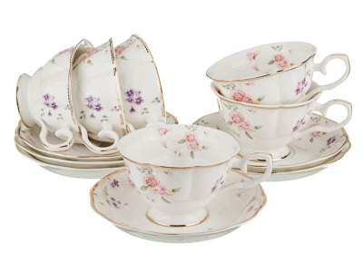 Чайный набор на 6 персон 12пр "пасадена" 200мл Porcelain Manufacturing (779-090) 