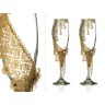 Набор бокалов для шампанского из 2 шт. с золотой каймой 170 мл. (802-510204) 