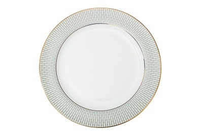 Тарелка обеденная 27см,серый орнамент (4) - TT-00000341