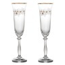 Набор бокалов для шампанского из 2 шт."рождественский" 190 мл..высота=25 см. Bohemia Crystal (674-262)