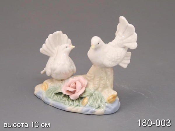 Фигурка "парочка голубей" 12*8 см высота=12 см (кор=36шт.) Hebei Grinding (180-003)