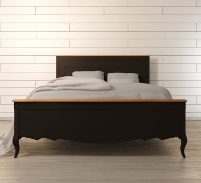 Стильная двуспальная кровать "Leontina Black" 160*200 ST9341/16BLK-ET