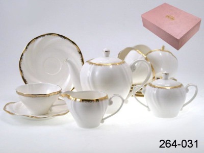 Чайный набор 15 пр. "бланшет" 1000/160 мл.под.упак. Porcelain Manufacturing (264-031) 