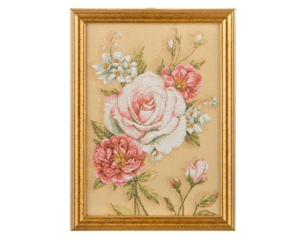 Гобеленовая картина "бутоны розы" 27х20см. (404-749-17) 