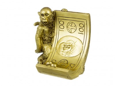 Подставка под телефон "обезьянка 100$ " 9,5*7*8,8 см Polite Crafts&gifts (117-189) 