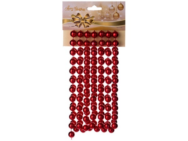 Декор. изделие "гирлянда бусы" 2,7 м на блистере цвет рубин без упаковки (кор=60 шт.) Polite Crafts&gifts (224-029)