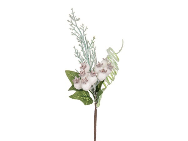 Цветок искусственный "зимний букет" на клипсе длина=24 см. Huajing Plastic (241-1009)