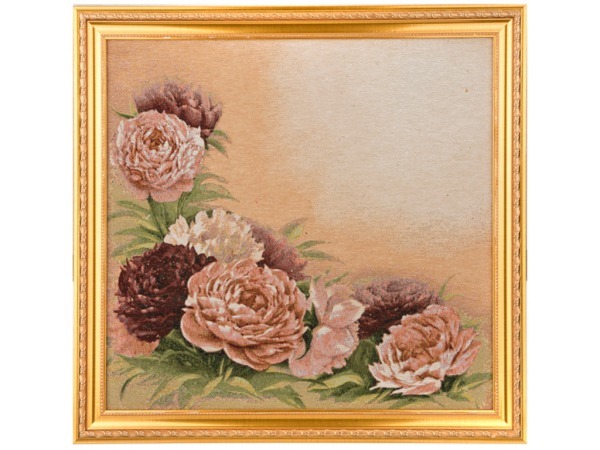 Гобеленовая картина "розовые пионы" 55х53см. (404-366-26) 