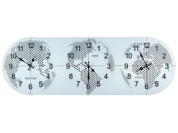 Часы настенные с мировым временем 38*115 см. Lefard (44-237)