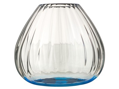 Ваза "waterfall" синяя высота=18,5 см. Crystalex Cz (674-338) 