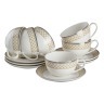 Чайный набор на 6 персон 12 пр.220 мл. Porcelain Manufacturing (133-188) 