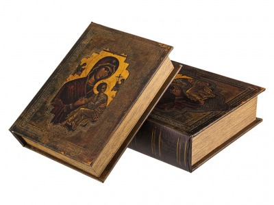 Комплект из 2-х шкатулок-книг "дева мария" 30*24*7 / 25*19*5.5 см Polite Crafts&gifts (184-068) 