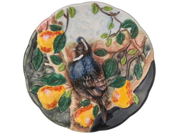 Тарелка декоративная "птица в саду" диаметр=20 см. высота=5 см. Hebei Grinding (59-069) 