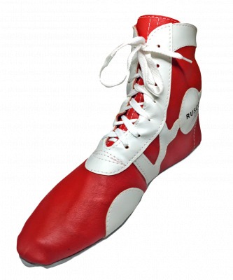 Обувь для самбо SM-0102, кожа, красный (271179)