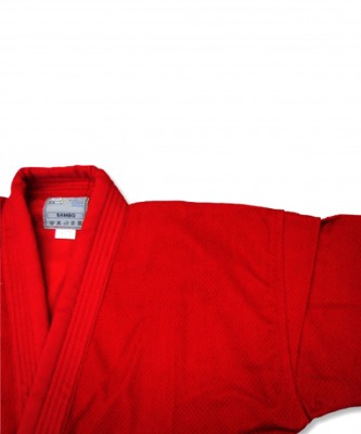 Куртка для самбо 550г/м2 красная р.48 (9508)