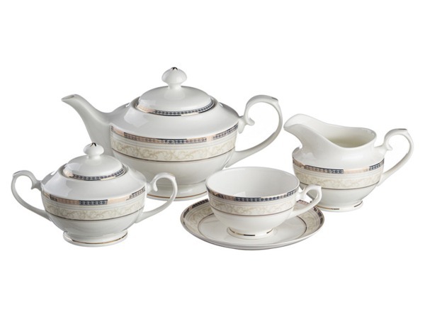 Чайный сервиз на 6 персон 15 пр.1000/220 мл.(кор-4наб) Porcelain Manufacturing (133-114)