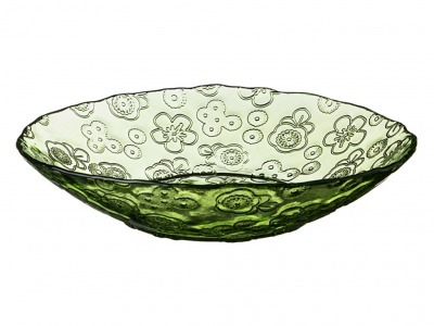 Фруктовница "флора" 32 см. зеленая без упаковки Vidrios San (600-596) 
