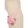 Фартук,вышивка "супер хозяюшка", твил, съемный элемент-розовые цветы (703-052-3) 