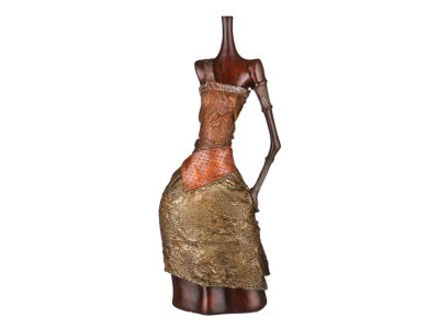 Декоративная ваза "дама" коричневая высота=64 см Hong Kong (114-220) 