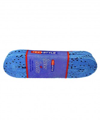 Шнурки для коньков с пропиткой W924, пара, 2,74 м, голубые (87038)