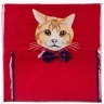 Фартук "котик" 20% х/б, 80% пэ, красный, вышивка SANTALINO (850-638-47)