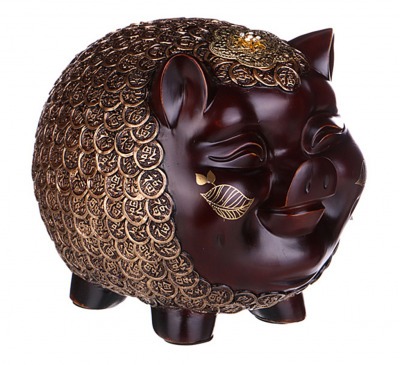 Фигурка-копилка "свинья в монетах. символ накопления прибыли" 24*20*21 см Hong Kong (114-138) 