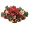 Подсвечник с красным цветком на 2 свечи 28*17,5 см Polite Crafts&gifts (160-175) 