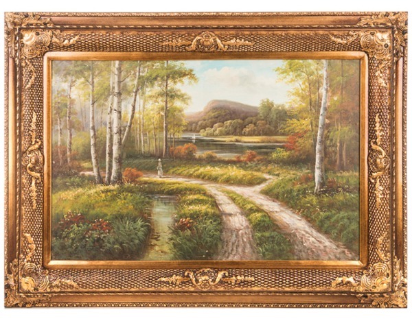 Картина масляная на холсте 90*60 см. багет 118*88 см. Frame Factory (107-1073) 