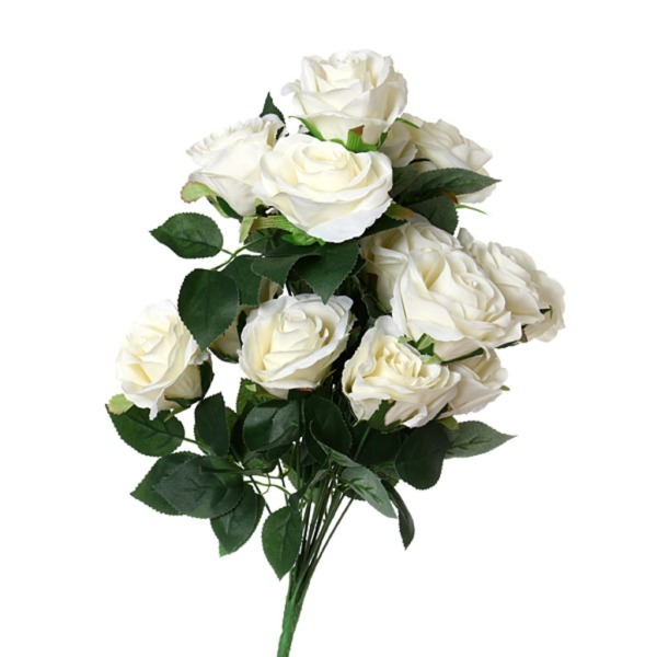 Цветок искусственный "букет роз" длина=50 см Huajing Plastic (23-237)