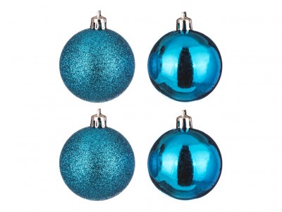 Набор шаров из 4 шт. диаметр=6 см. голубой Polite Crafts&gifts (858-021) 