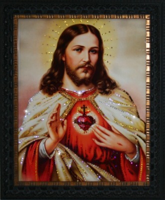 Картина Сердце Христа с кристаллами Swarovski (1720)