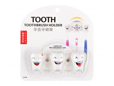 Подставка для зубных щеток "зуб" 16*7*6 см. Ningbo Gold (143-139) 